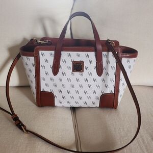 Dooney & Bourke White and Brown Satchel